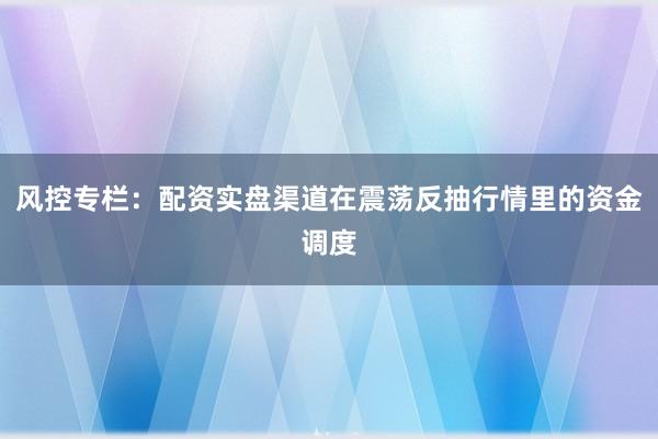 风控专栏：配资实盘渠道在震荡反抽行情里的资金调度