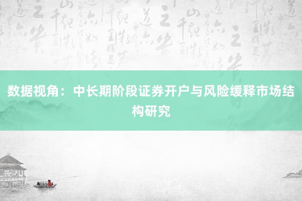 数据视角：中长期阶段证券开户与风险缓释市场结构研究