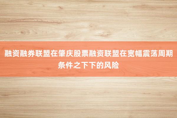 融资融券联盟在肇庆股票融资联盟在宽幅震荡周期条件之下下的风险