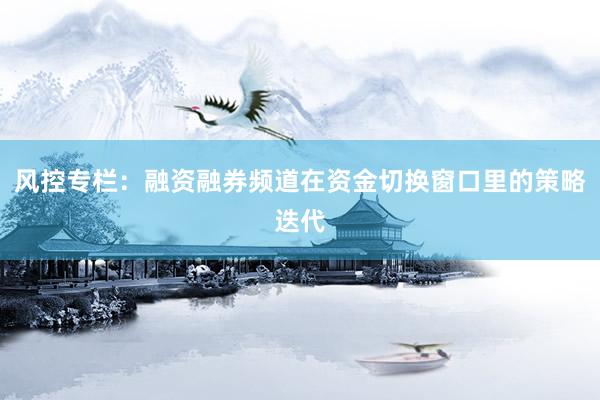 风控专栏：融资融券频道在资金切换窗口里的策略迭代