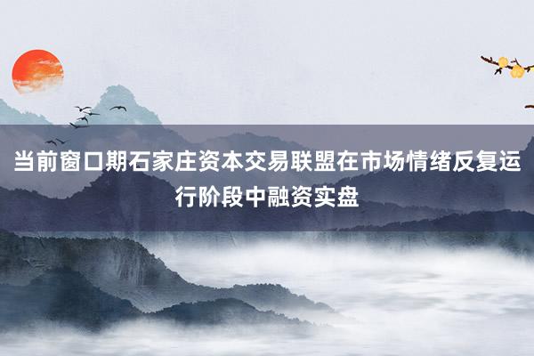当前窗口期石家庄资本交易联盟在市场情绪反复运行阶段中融资实盘
