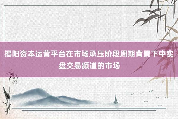 揭阳资本运营平台在市场承压阶段周期背景下中实盘交易频道的市场
