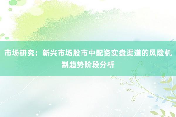 市场研究：新兴市场股市中配资实盘渠道的风险机制趋势阶段分析