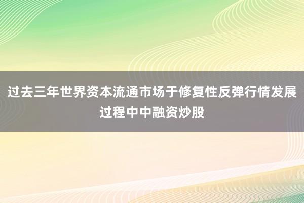 过去三年世界资本流通市场于修复性反弹行情发展过程中中融资炒股