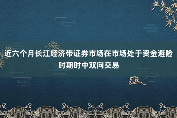 近六个月长江经济带证券市场在市场处于资金避险时期时中双向交易