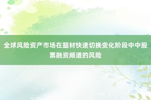 全球风险资产市场在题材快速切换变化阶段中中股票融资频道的风险