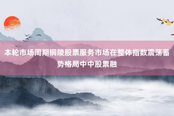 本轮市场周期铜陵股票服务市场在整体指数震荡蓄势格局中中股票融