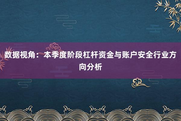 数据视角：本季度阶段杠杆资金与账户安全行业方向分析