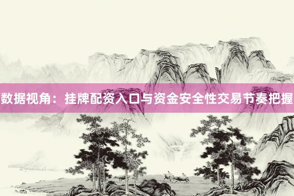 数据视角：挂牌配资入口与资金安全性交易节奏把握