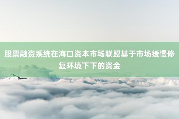 股票融资系统在海口资本市场联盟基于市场缓慢修复环境下下的资金