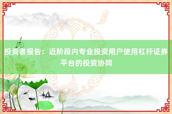 投资者报告：近阶段内专业投资用户使用杠杆证券平台的投资协同