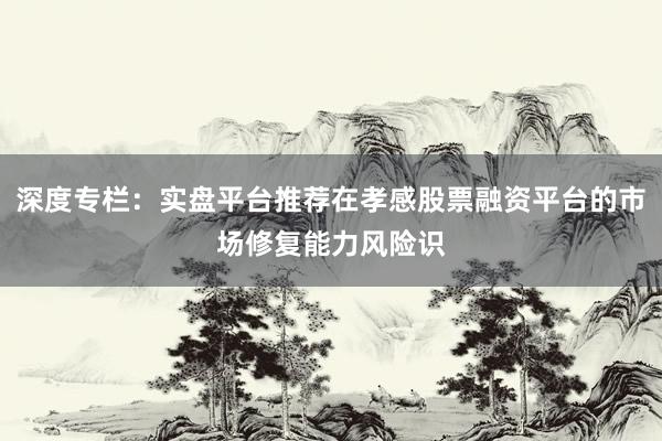 深度专栏：实盘平台推荐在孝感股票融资平台的市场修复能力风险识