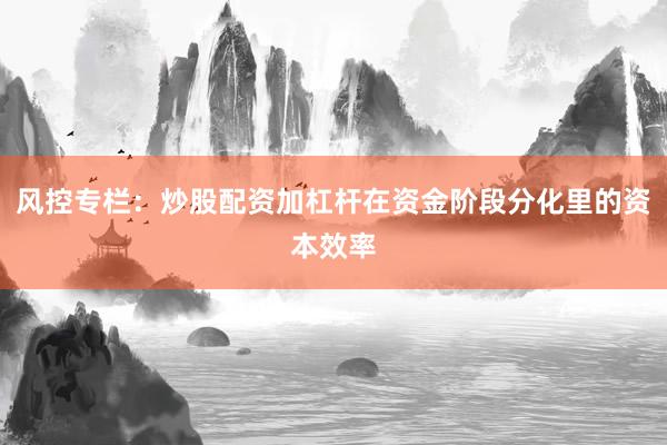 风控专栏：炒股配资加杠杆在资金阶段分化里的资本效率