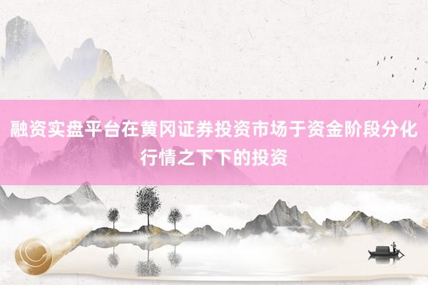 融资实盘平台在黄冈证券投资市场于资金阶段分化行情之下下的投资