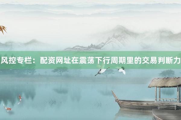 风控专栏：配资网址在震荡下行周期里的交易判断力