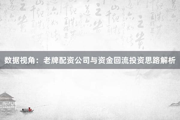 数据视角：老牌配资公司与资金回流投资思路解析