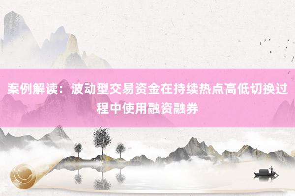 案例解读：波动型交易资金在持续热点高低切换过程中使用融资融券