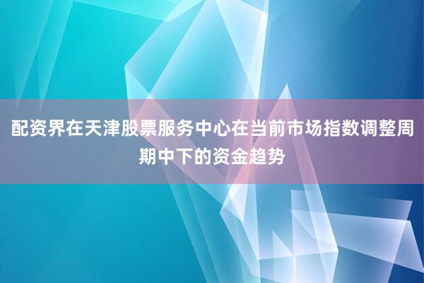 配资界在天津股票服务中心在当前市场指数调整周期中下的资金趋势