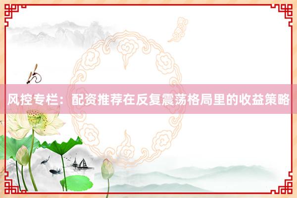 风控专栏：配资推荐在反复震荡格局里的收益策略
