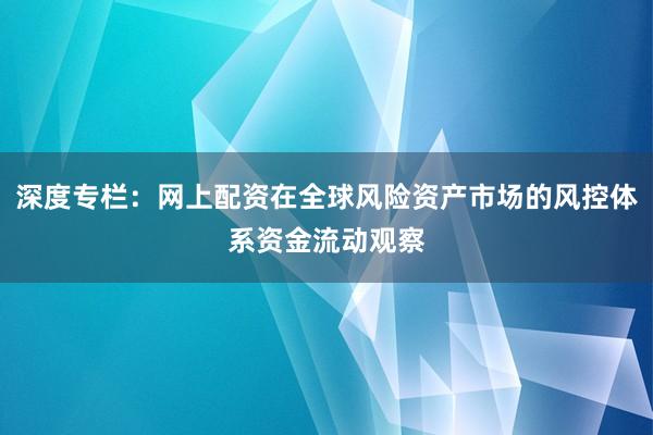 深度专栏：网上配资在全球风险资产市场的风控体系资金流动观察