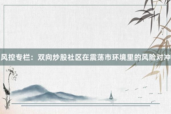 风控专栏：双向炒股社区在震荡市环境里的风险对冲