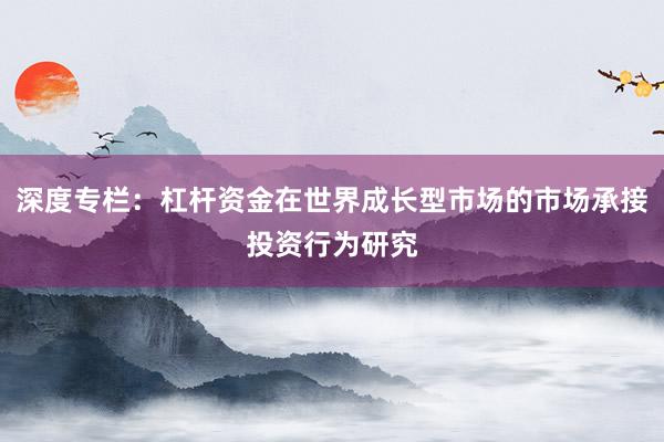 深度专栏:杠杆资金在世界成长型市场的市场承接投资行为研究