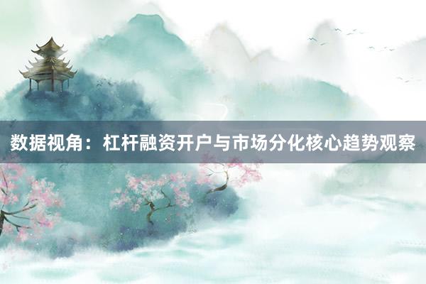 数据视角:杠杆融资开户与市场分化核心趋势观察