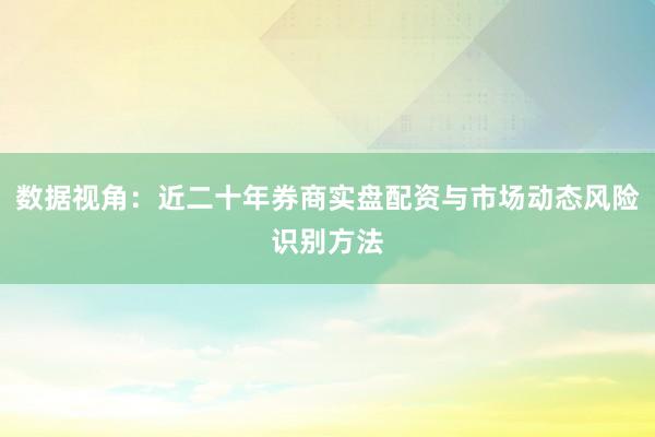 数据视角：近二十年券商实盘配资与市场动态风险识别方法