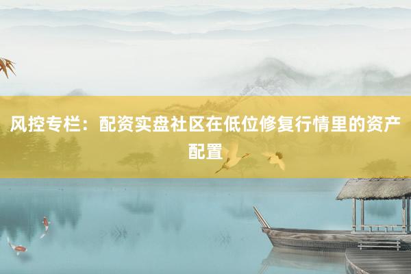 风控专栏：配资实盘社区在低位修复行情里的资产配置