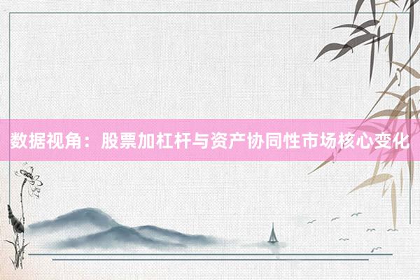 数据视角：股票加杠杆与资产协同性市场核心变化