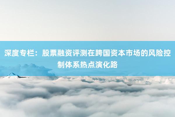 深度专栏:股票融资评测在跨国资本市场的风险控制体系热点演化路