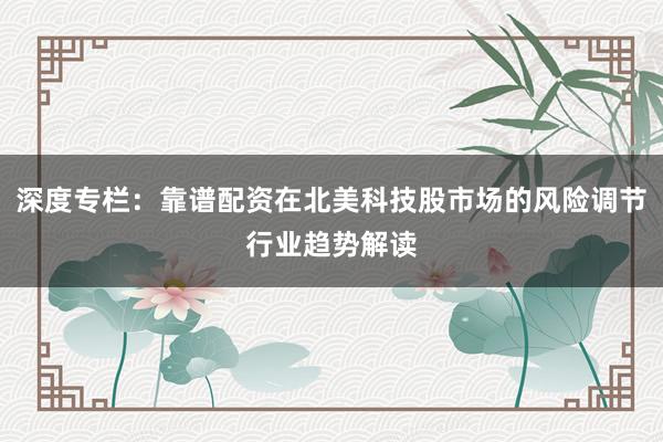 深度专栏：靠谱配资在北美科技股市场的风险调节行业趋势解读