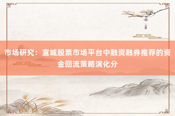 市场研究：宣城股票市场平台中融资融券推荐的资金回流策略演化分