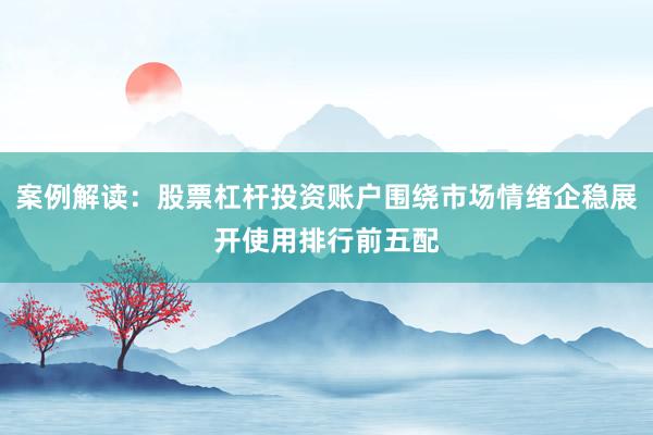 案例解读：股票杠杆投资账户围绕市场情绪企稳展开使用排行前五配