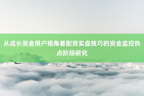 从成长资金用户视角看配资实盘技巧的资金监控热点阶段研究