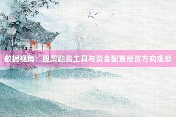 数据视角：股票融资工具与资金配置投资方向观察