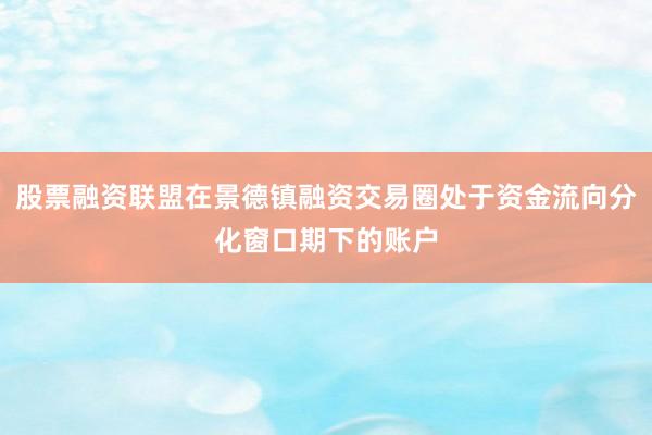 股票融资联盟在景德镇融资交易圈处于资金流向分化窗口期下的账户