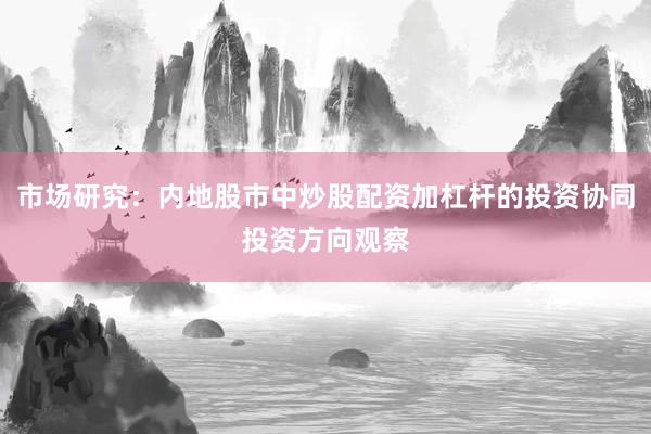 市场研究：内地股市中炒股配资加杠杆的投资协同投资方向观察