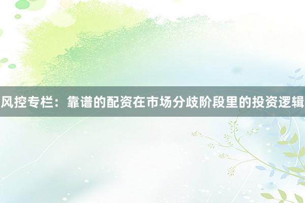 风控专栏：靠谱的配资在市场分歧阶段里的投资逻辑