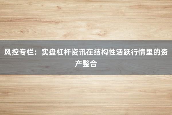 风控专栏：实盘杠杆资讯在结构性活跃行情里的资产整合