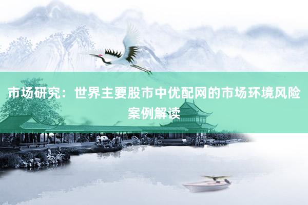 市场研究：世界主要股市中优配网的市场环境风险案例解读
