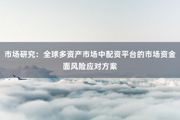 市场研究：全球多资产市场中配资平台的市场资金面风险应对方案