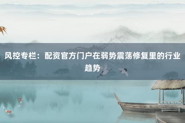 风控专栏：配资官方门户在弱势震荡修复里的行业趋势
