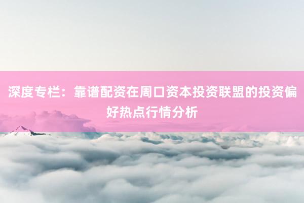 深度专栏：靠谱配资在周口资本投资联盟的投资偏好热点行情分析