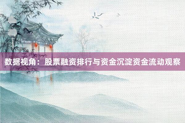 数据视角：股票融资排行与资金沉淀资金流动观察