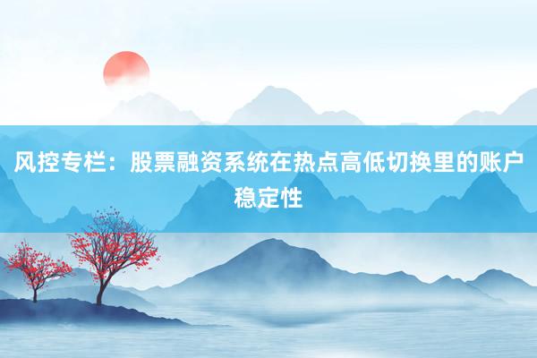 风控专栏：股票融资系统在热点高低切换里的账户稳定性