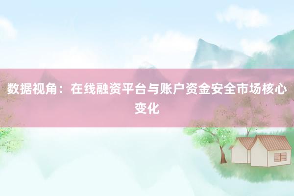 数据视角：在线融资平台与账户资金安全市场核心变化