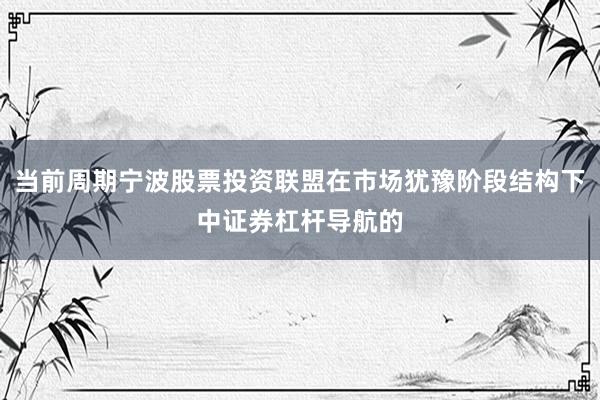 当前周期宁波股票投资联盟在市场犹豫阶段结构下中证券杠杆导航的