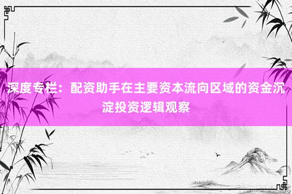 深度专栏：配资助手在主要资本流向区域的资金沉淀投资逻辑观察
