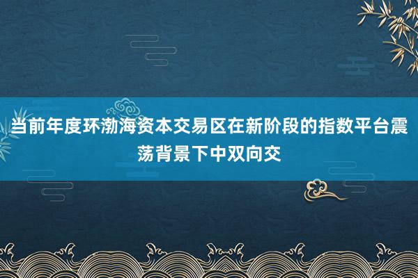 当前年度环渤海资本交易区在新阶段的指数平台震荡背景下中双向交